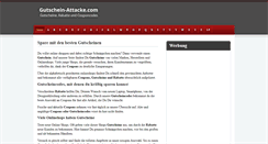 Desktop Screenshot of gutschein-attacke.com