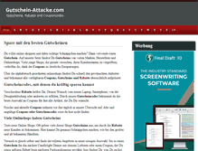 Tablet Screenshot of gutschein-attacke.com